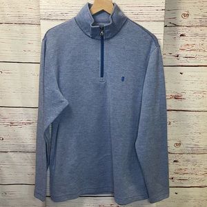 Izod Saltwater Men's blue Zip-Up Sweater - size M